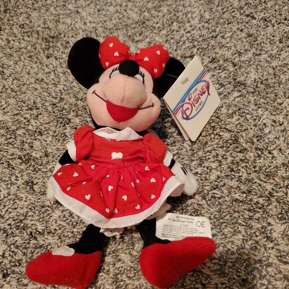 Vintage Disney Store Minnie Mouse Bean Bag Plush 8" - Picture 1 of 3